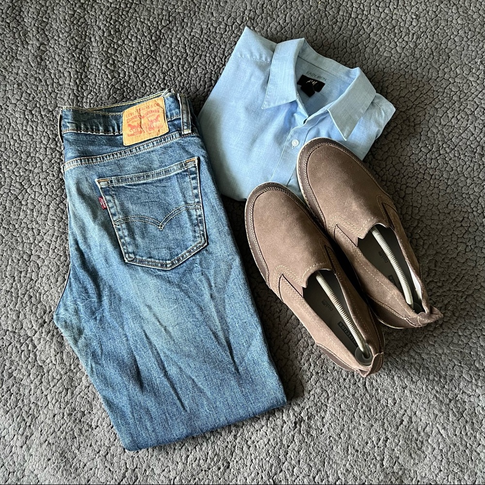 Levi's 511 Slim Fit Stretch Jeans Medium/Light Wash Good Used Condition 33x32